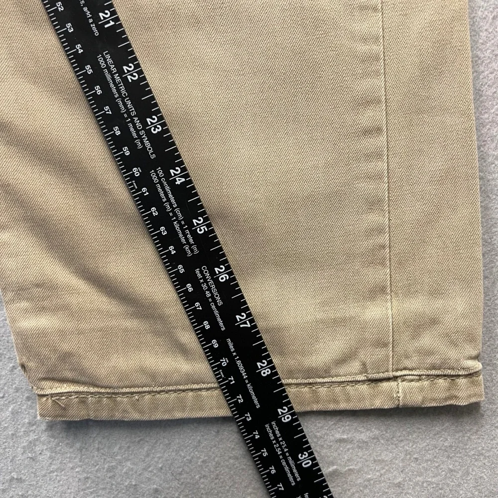 Levis 505 Regular Fit Jeans Mens 36x32 Khaki Tan Cotton Straight Leg 00505-0718